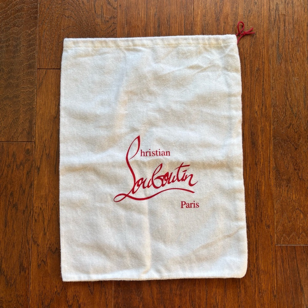 Christian Louboutin Dust Bag | Red Logo Drawstring Shoe Storage Bag | ONE BAG